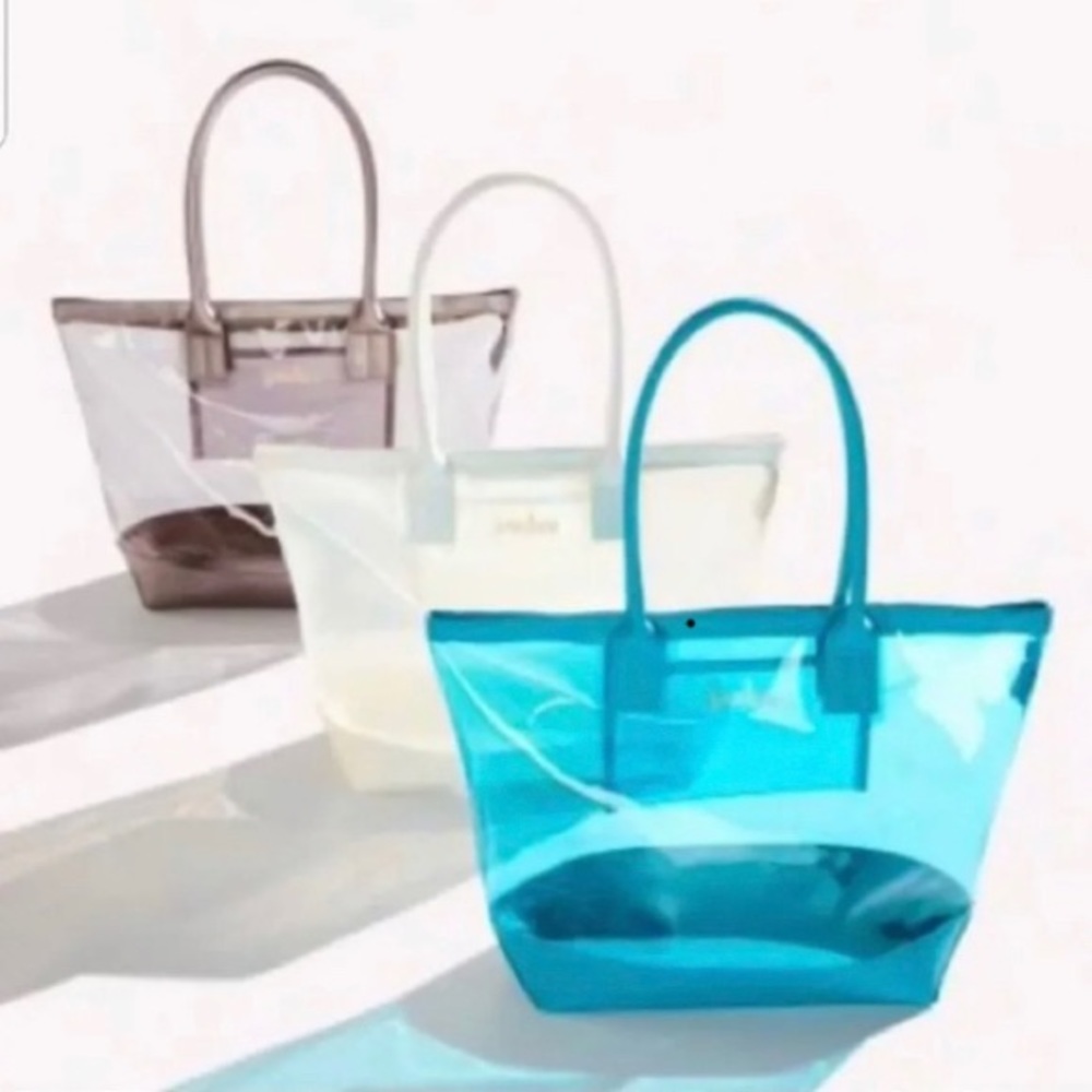 Neiman Marcus Clear Aqua or Clear White Tote
